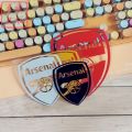 Car Stickers Arsenal Football Laser Reflective Decoration For Fuel Tank Cap Windshield Trunk Bumper Motorcycle Helmet Laptop Phone.