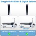 for PS5 Horizontal Cooling Stand with 3-Level Fans PS5 Controller Charging Station with Headset Holder for Playstation 5. 