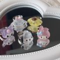 2023 Sanrio Anime Ring Adjustable Accessories Cute Cinnamoroll My Melody Kuromi Resin Girlfriend Girl Heart Decorate Toys Gift.