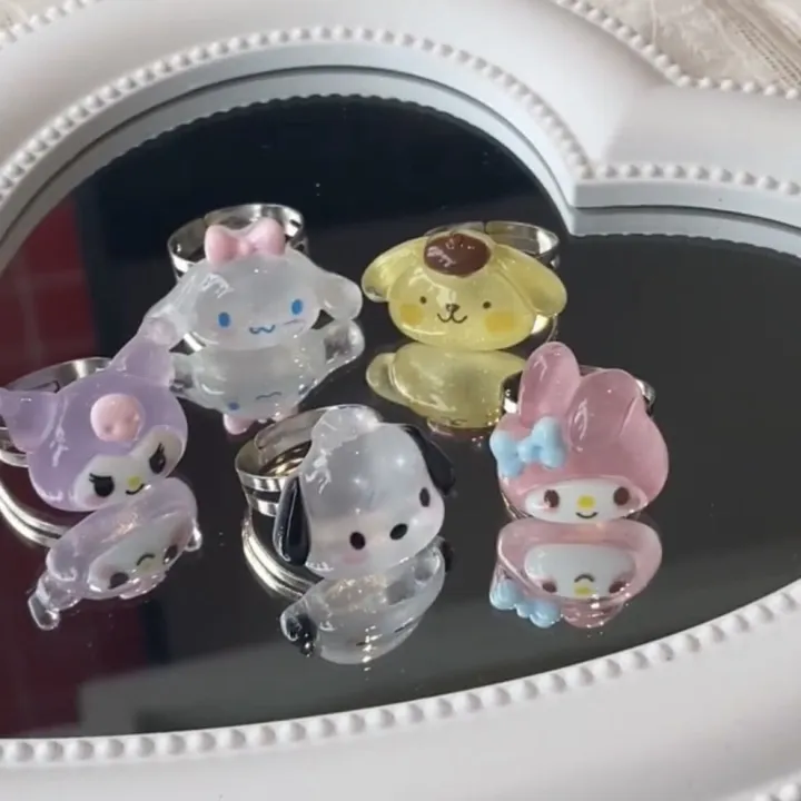 2023%20Sanrio%20Anime%20Ring%20Adjustable%20Accessories%20Cute%20Cinnamoroll%20My%20Melody%20Kuromi%20Resin%20Girlfriend%20Girl%20Heart%20Decorate%20Toys%20Gift%20-%20Image%202
