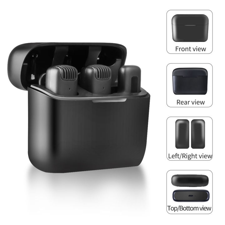 SH 20M Lavalier Microphone Portable Wireless Transmitter and Receiver Clip Lable Audio Video Mic with Type-C Lightning