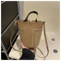 Winter 2023 New Handbag Trend Design Special Fabric Material Shoulder Bag Fashion Bucket Bag Simple Women. 
