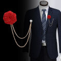 Flower Wedding Brooches Rose Flower Brooch Lapel Pin For Men's Suit Accessories. 