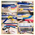 Kids Children Winter Ice Hockey Stick Training Tools Plastic Golf Football Soccer Goal Removable Mini Football Set.
