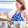 Portable Fan with Humidifier Mini Handheld Spray Mist Fan Rechargeable Portable Handheld Mini Fan USB Mini Hand Humidifier Fans.