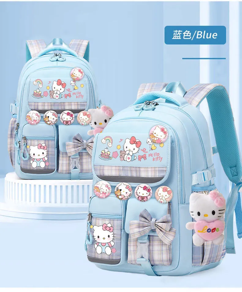 baby girl backpack hello kitty for Girls Bundle w/ 16in Polka Dots Bookbag + More | Large Durable Sanrio School Bag w/ Front Zip Pocket Plus Water Bottle, Stickers, More our Mackenzie backpacks are packed with pockets and straps to keep everything in place Sanrio - Brandclub - Hello