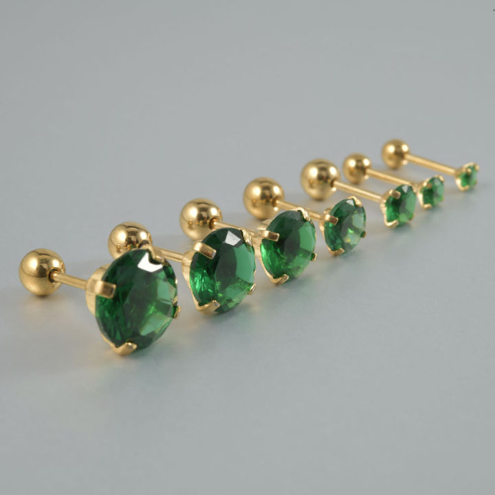 1PC%20Emerald%20green%20stud%20earrings%20May%20Birthstone%20studs%20Golden%20stud%20earrings%20tiny%20stud%20earrings%20small%20studs%20cartilage%20helix%20earring%20-%20Image%202