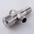 SUS304 Stainless Steel Bathroom Quarter Turn Angle Valve Shower System Replacement Part 3-Way T-Adapter G 1/2 Brushed Finish. 