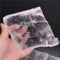 【VisioN Shop】HOT!!!!Natural White Selenite Crystal Slab Transparent Healing Home Decor.