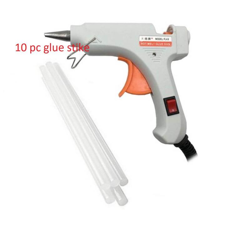 Hot Melt Glue Gun With 10 Pcs Mini Glue Stick - Glue Gun