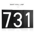 Solar Powered 0-9 LED Light House Address Number Street Road Doorplate Wall Lamp.