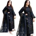 Georgette Embroidery New Stylish Semi Stitched Party Shalwer Kameez 4 pcs for Women.