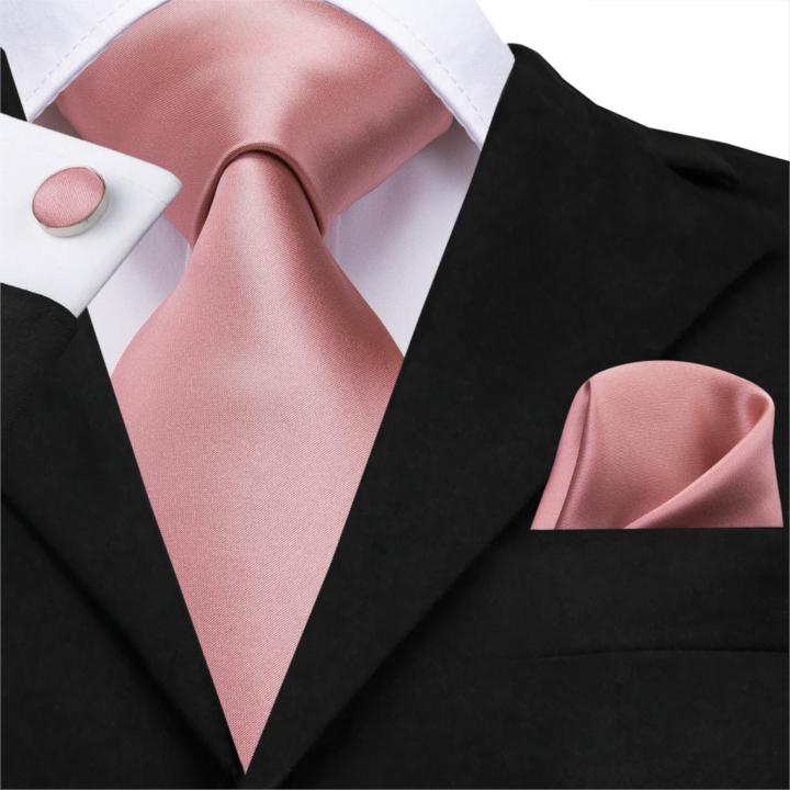 Hi-Tie%20100%25%20Silk%20Classic%20Men's%20Wedding%20Coral%20Pink%20Red%20Peach%20Tie%20Pocket%20Square%20Cufflinks%20Set%20Rose%20Ties%20for%20Men%20Solid%20Paisley%20Ties%20-%20Image%206