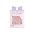 Pre-Glue Nails for Children, Kids Press on Nails, Cartoon Christmas Nails, Cute Full Cover Tips, Nail Decoration, 12. 