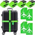 Adjustable suitcase silicone lage label, bag strap with nylon lage, travel accessories.