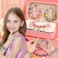 Children Puzzle Creative DIY Beads Set Bracelet Making Kit Jewelry Kids Toys for Girls Arts Beauty Fashion Crafts Princess Doll. 