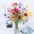 50cm Artificial White Chamomile Flower Bouquet DIY Vase Home Garden Living Room Decoration Wedding Party Silk Flowers.