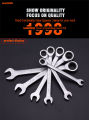 HARDEN 7Pcs Fixed Combination Gear Spanner Set, Metric Ratcheting Wrench Ring n Open End Ratchet Spanner Set 540117.