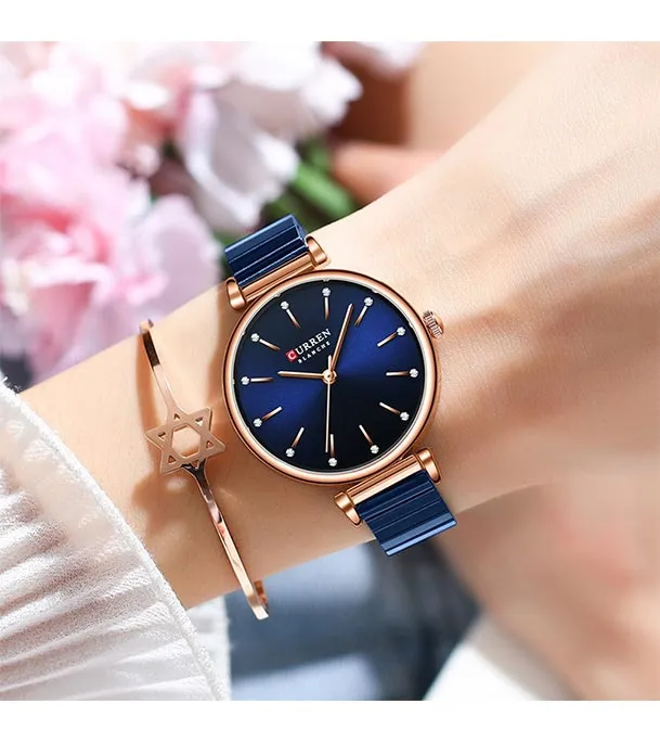 Curren%209081%20Stainless%20Steel%20Analog%20Watch%20For%20Women%20-%20Blue%20-%20Image%203