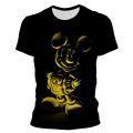 Disney Mickey Mouse Mickey Cartoon 3D Printing Harajuku Style Men's T-shirt Men's Oversized T-shirt Loose Ton Children's T-shirt. 