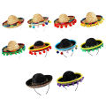 【Pioneer Gong】1Pc Mini Mexican Sombrero Hat With Headband Headdress Funny Carnival Party Hats Accessories Decoration Fiesta Party Favors. 