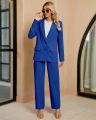 Ladies Elegant Micro Twill Business Outfit Blazer Set. 