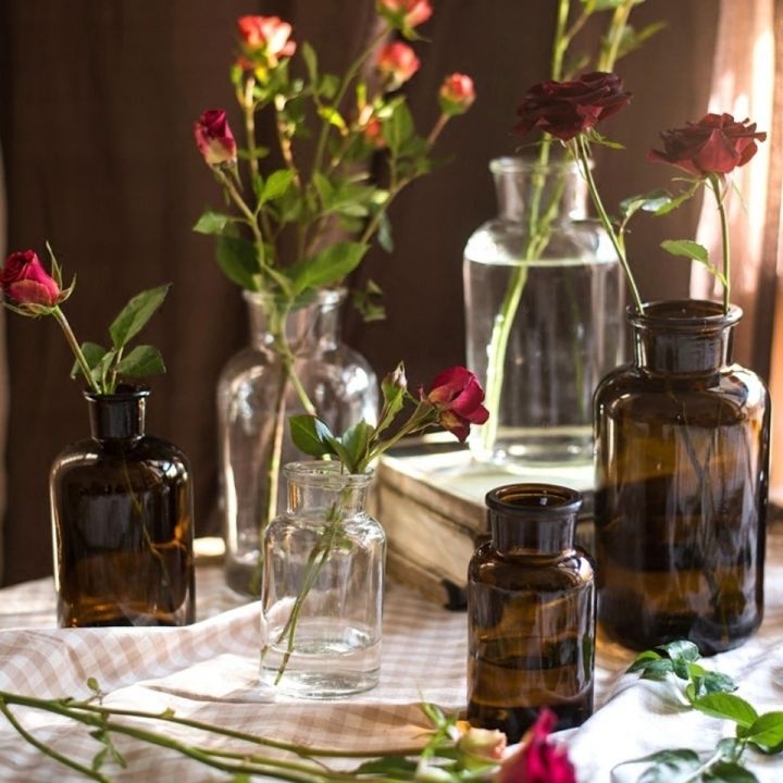 Juhan%20INSGlass%20Bottle%20Vase%20flower%20Test%20Bottle%20Brown%20Groceries%20Nordic%20Retro%20Industrial%20Style%20-%20Image%207