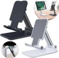 Mobile Stand T1 Universal Ergonomic Collapsible Adjustable Desktop Tablet Mobile Phone Stand Black Color. 