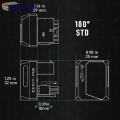 Gpu Power Supply Connector 12vhpwr 16pin 180 Degree Angled Power Adapter Pcie 5.0 for Rtx40 Series Graphics Card High Quality Power Supply Convertor for Gaming Pcs Gpu Power Adapter. 