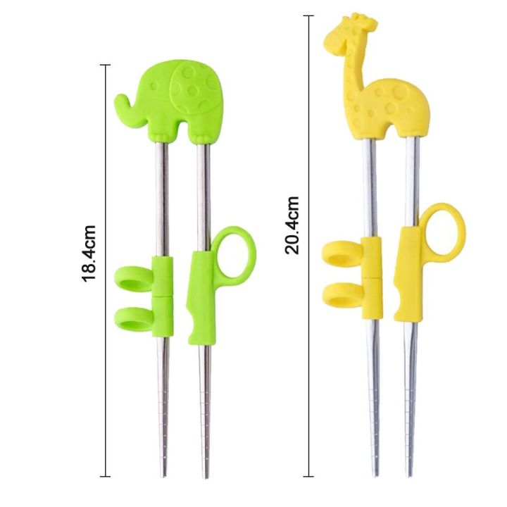 XINYANG941727%20Cartoon%20Stainless%20Steel%20For%20Kids%20Food%20Sticks%20Chopsticks%20Training%20Chopsticks%20Learning%20Chop%20Sticks%20Children%20Tableware%20Set%20-%20Image%205