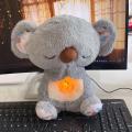 Cute Soothing Koala Calming Anxiety Relief Breathing Koala Bear Toy Sleep Buddy Plush Doll With Lights.
