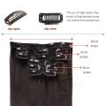 【Clearance sale】 20 colors 16 clips Long Straight Synthetic Hair Extensions Clips in High Temperature Fiber Hairpiece.