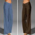 Fashion Pants Women Cotton Linen Pants Wide Leg Pantalon High Waist Drawstring Loose Pants Large Size 5XL Casual Female Trousers. 