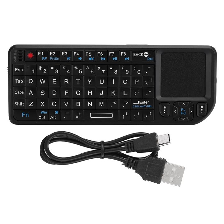 Mini%20Wireless%20Keyboard%20USB%20Portable%20Black%20Multi%20Function%20Ultra%20Thin%20Backlit%20100RF%202.4G(Black%20)%20-%20Image%203