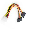 4 Pin IDE Male Molex to Dual SATA Y Splitter Female HDD Power Adapter Cable 1pc.