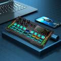 1Set Phone Computer Universal Black Live Sound Card Audio Mixer Mixing Console Amplifier.