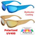 Y2K Polarized Sunglasses Aesthetic Men Luxury Brand Design Sports Vintage Mirror Sun Glasses Women Shades Punk Goggles Gold Blue. 