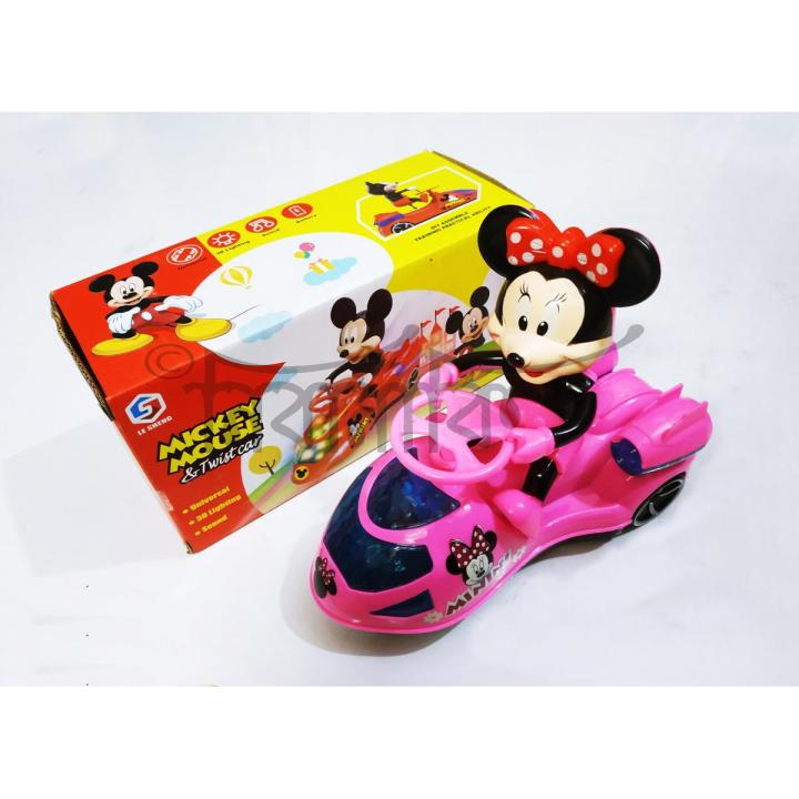 Mickey Mouse Twist Car Battery Operated Music System Toy Car Daraz .bd