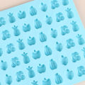 1Pc 66Cavities Cute Mini Fruit Silicone Mold Gummy Chocolate Ice Cube Tray Fruit Non-stick Jelly Cake Baking Decorating Tool. 