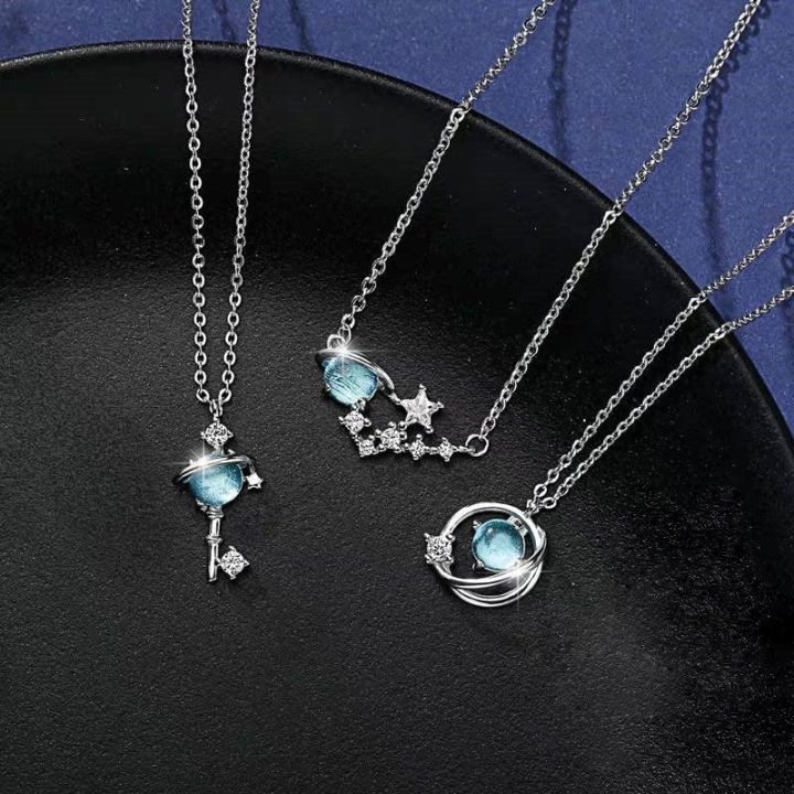 Fantasy%20Planet%20Necklace%20Female%20Student%20Good%20Friend%20Korean%20Style%20Trendy%20Simple%20Clavicle%20Chain%20Pendant%20Necklace%20for%20Women%20Girls%20Girlfriends%20Birthday%20Gifts%20-%20Image%202