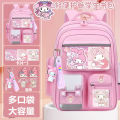 New Elementary School Student Melody School Bag Girls Grade 1-6 Cute Large Capacity Load Reduction Children's Backpack Female 3. 