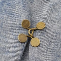 1Set Nail-free Metal Jeans Button Snaps Detachable Pants Clips Buttons Pins Women's Brooch Set Tighten Waist Brooches. 