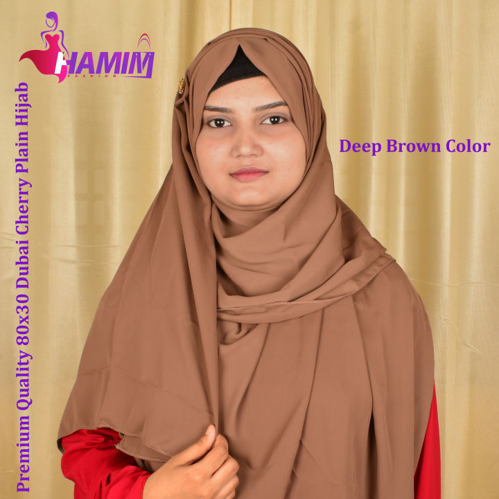 Premium%20Quality%20Full%20Coverage%20(80x30)%20Dubai%20Cherry%20Georgette%20Hijab%20For%20Women%20-%20Image%204