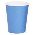 40 Pcs Paper Cups (9Oz) - Plain Solid Colours Birthday Catering, 20 Pcs Blue & 20 Pcs Red. 