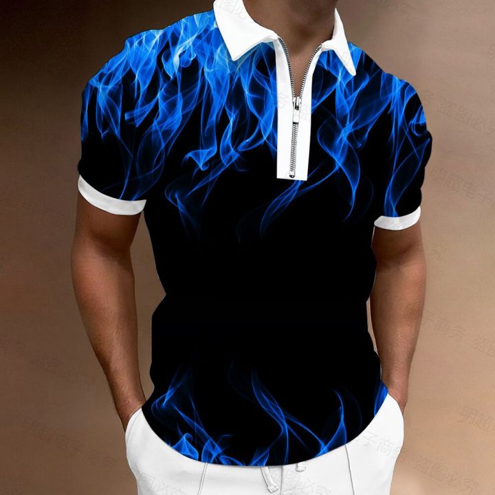 Summer%20Men's%20POLO%20Shirt%203D%20Printing%20Flame%20Pattern%202022%20Men's%20Short%20Sleeve%20T-Shirt%20Men's%20European%20Size%20S-3XL%20-%20Image%203