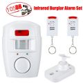 Home System IR Infrared Motion Sensor Alarm Security Detector 105dB Alarm Monitor Wireless Alarm System+2 Remote Controllers.