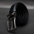 Zays Full-Grain Leather Belt For Men – Anti-Crack, Hand-Stitched, Cut-to-Fit with Luxury Box. 