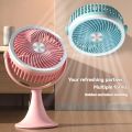 Desktop lighting small fan outdoor light desktop fan USB charging indoor and outdoor portable electric fan high wind dormitory. 