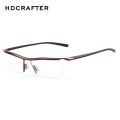 HDCRAFTER 2018 Eyewear Rimless Square Myopia Glasses Frame Men Brand Comfortable Slip-resistant Eyeglasses Frames for Men. 