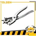 TOLS-9 Rotary Punch Revolving Leather Punch Pliers 9 Inch 230mm Leather Revolving Punch Plier Leather Hole Puncher Rotary Hole Punching Tools. 